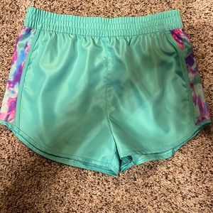 ZONE PRO GREENISH BLUE ATHLETIC SHORTS SIZE large 10/12.